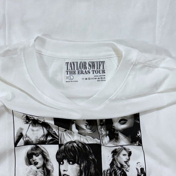NEW The Eras Tour White Short Sleeve T-Shirt Taylor Swift Official Merch Swiftie - Picture 8 of 9